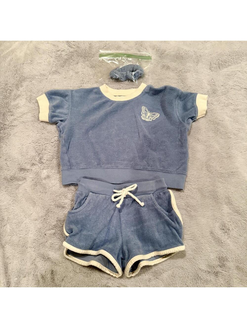 Blue and Cream Toddler 2-Piece Set